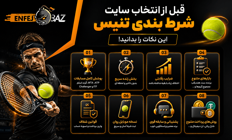 قبل از انتخاب سایت شرط بندی تنیس این نکات را بدانید